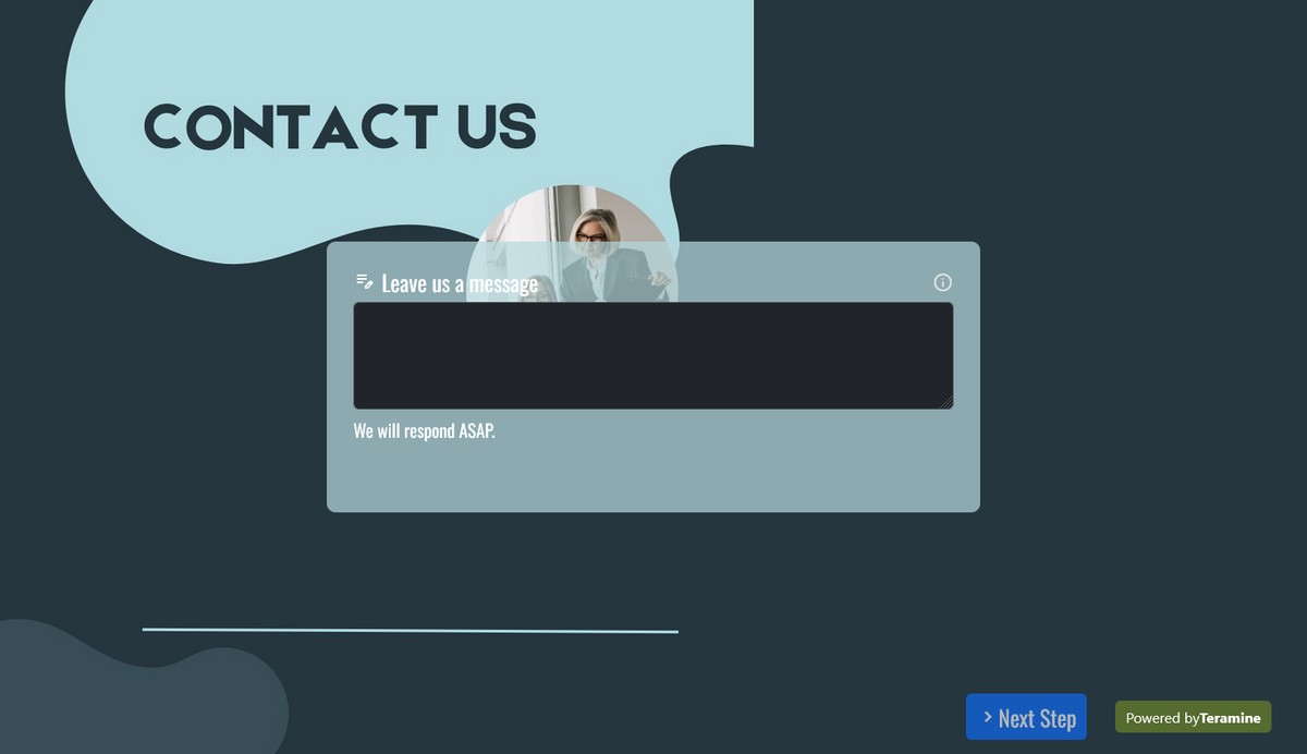 Screenshot of Leave us a message