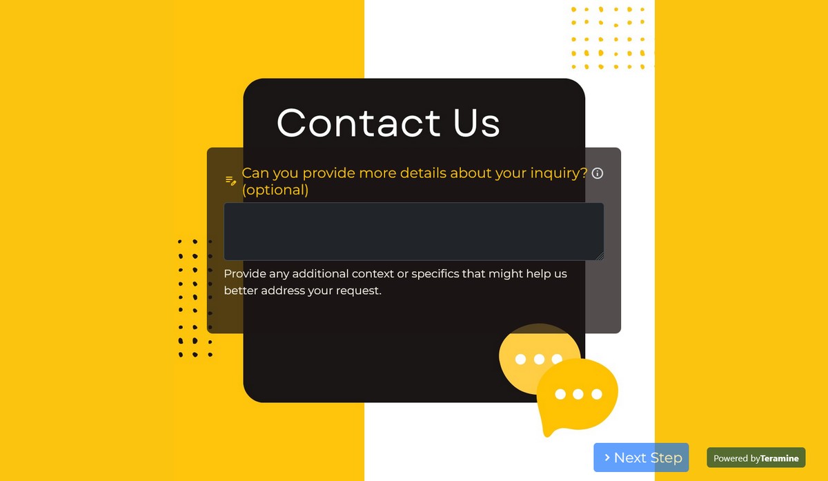 Screenshot of Can you provide more details about your inquiry? (optional)