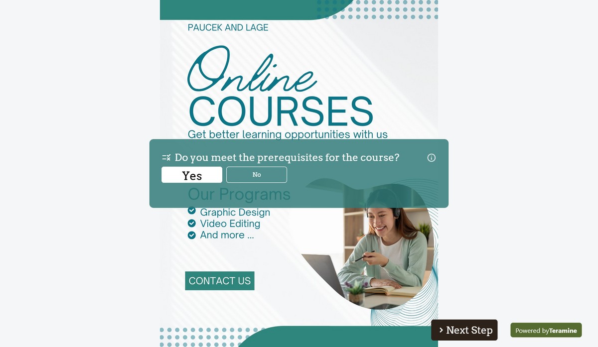 Screenshot of Do you meet the prerequisites for the course?