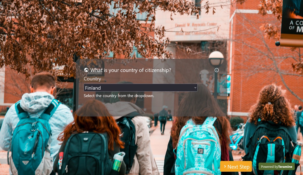 Screenshot of What is your country of citizenship?