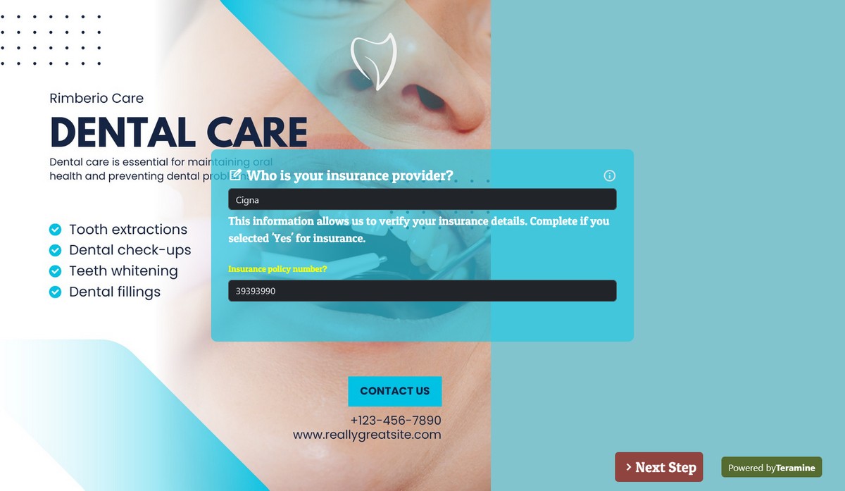 Screenshot of Who is your insurance provider?