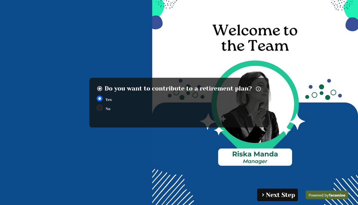 Screenshot of Do you want to contribute to a retirement plan?
