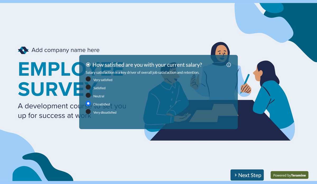 Screenshot of How satisfied are you with your current salary?