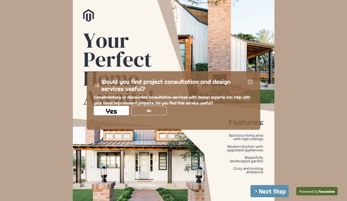 Screenshot of Would you find project consultation and design services useful?