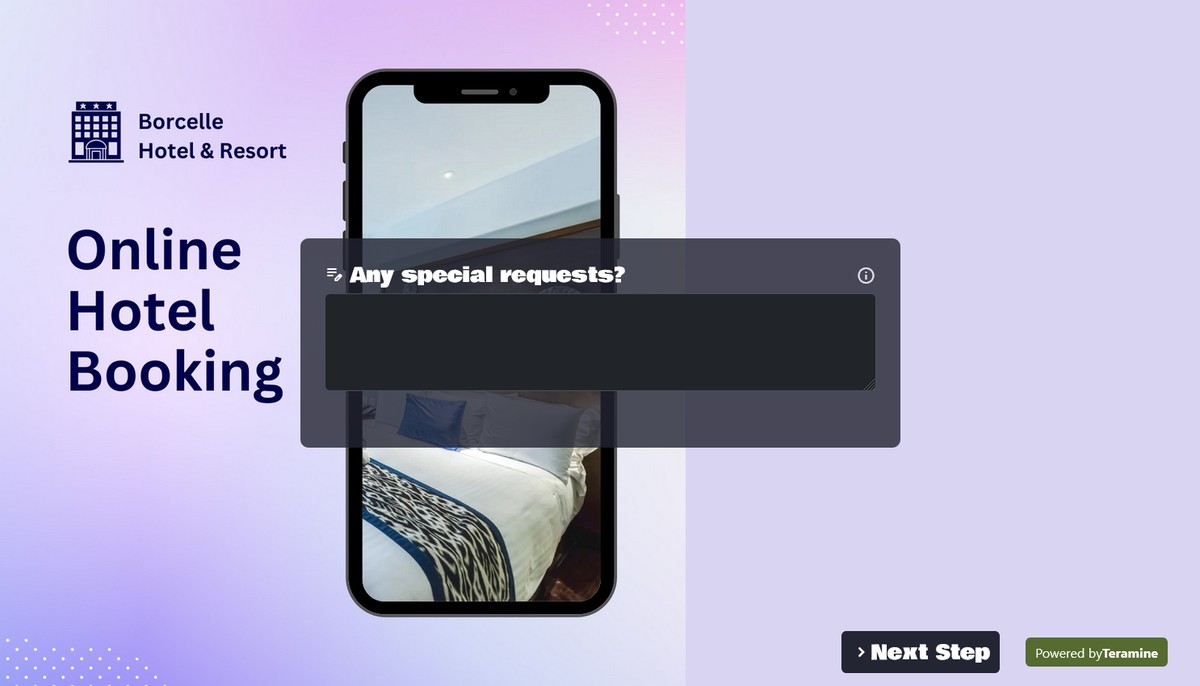 Screenshot of Any special requests?