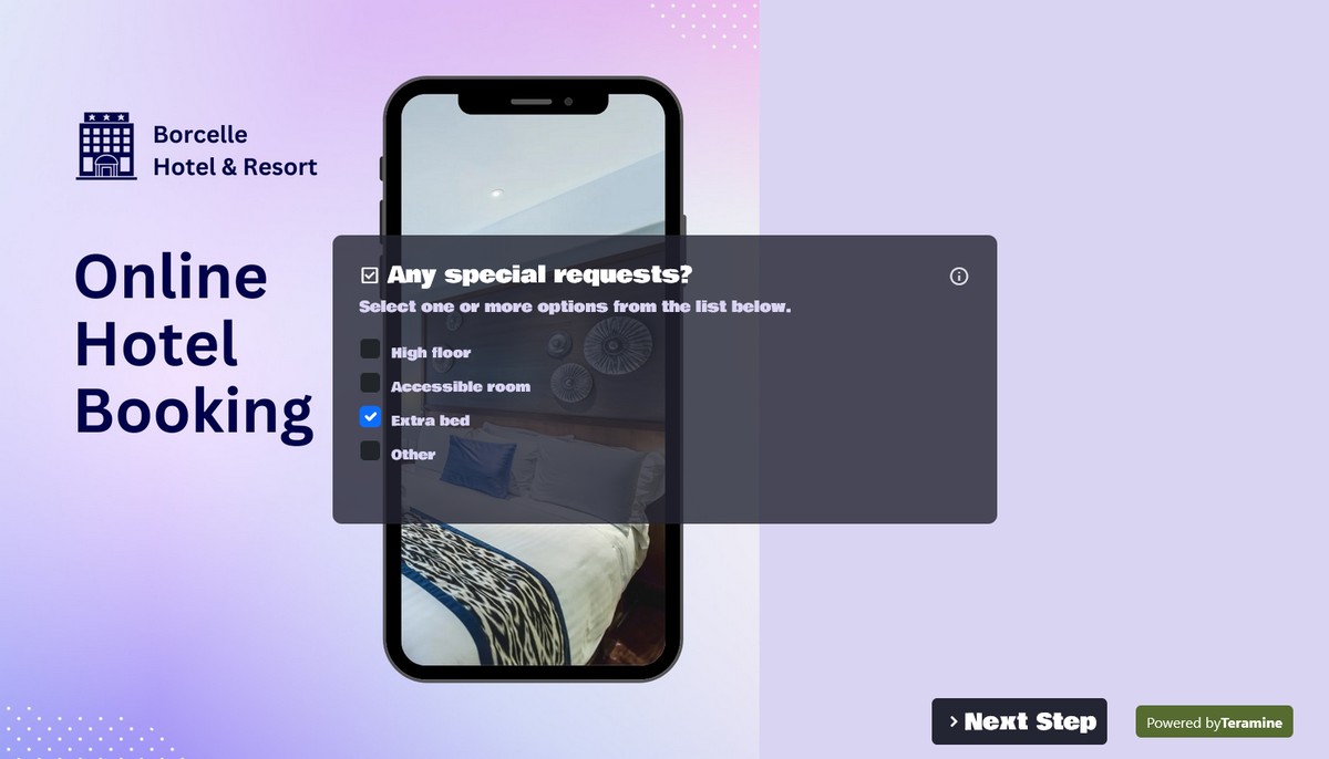 Screenshot of Any special requests?