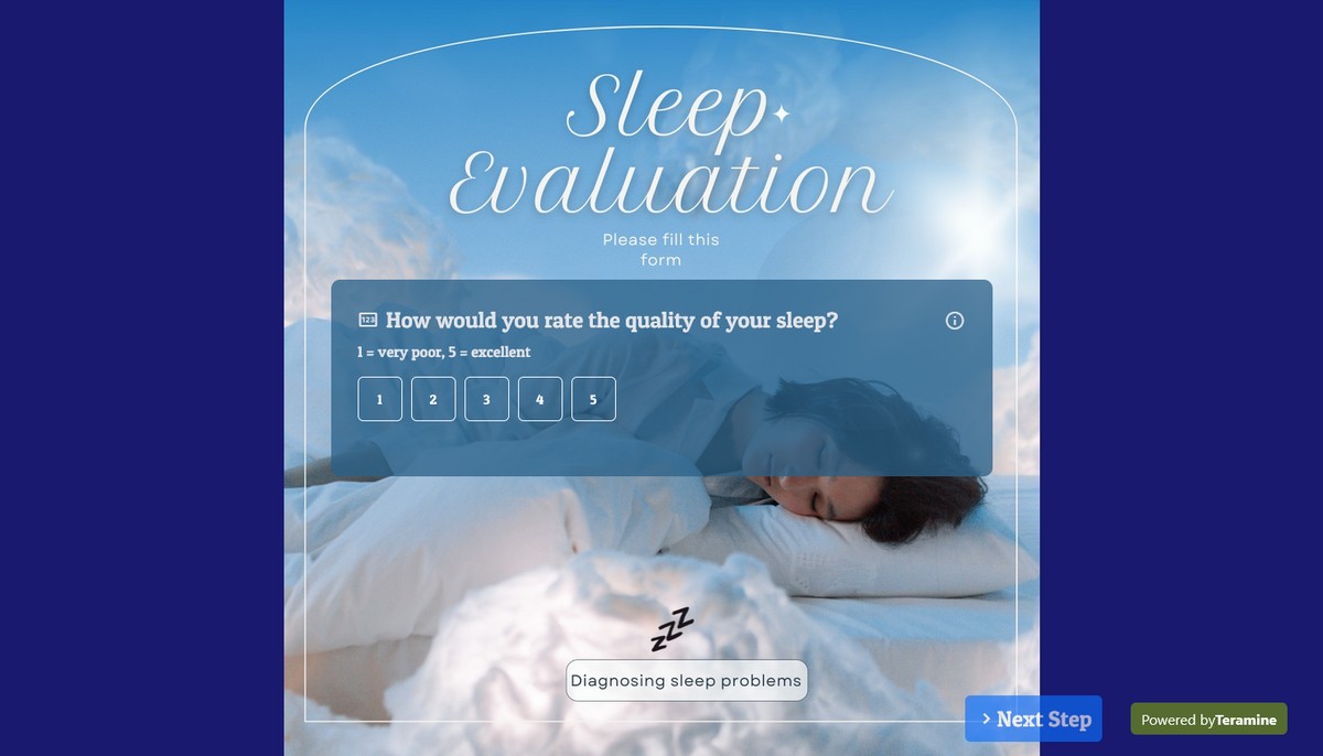 Screenshot of How would you rate the quality of your sleep?