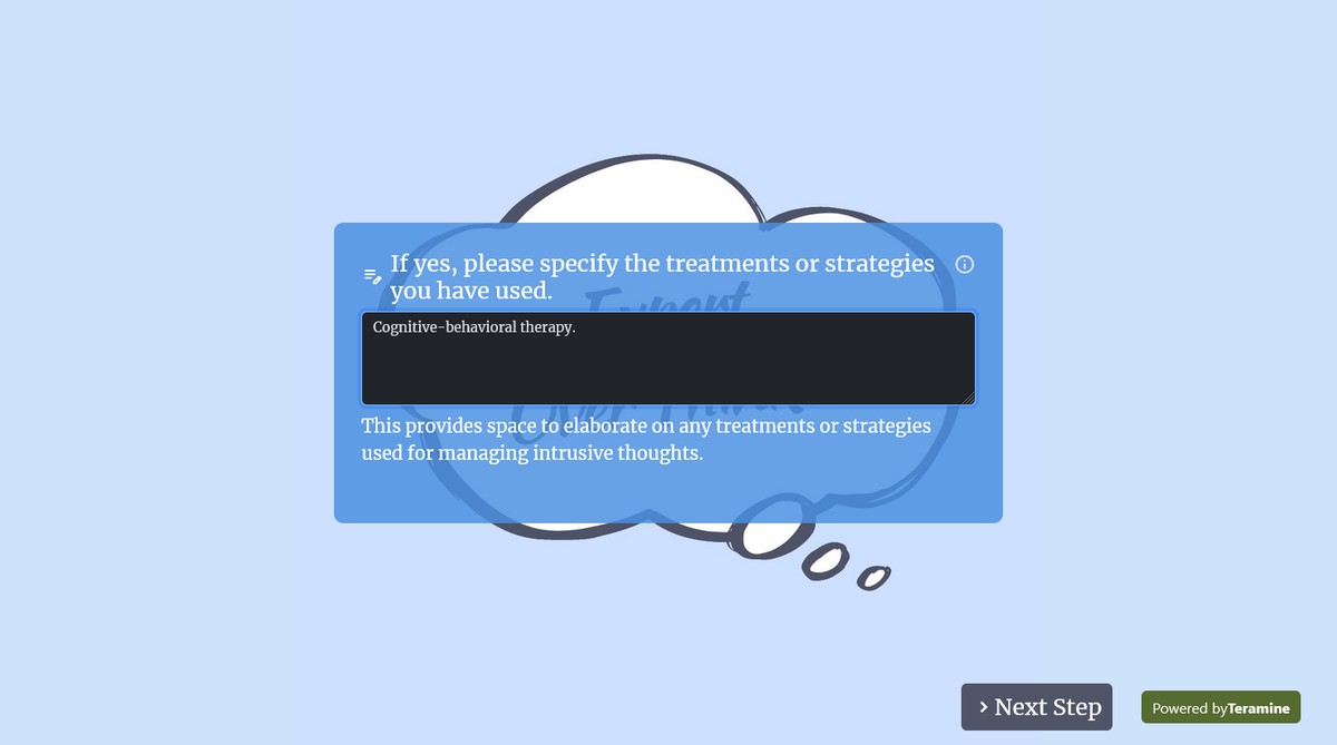 Screenshot of If yes, please specify the treatments or strategies you have used.