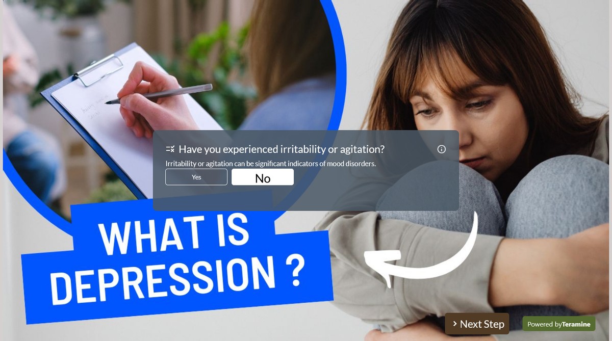 Screenshot of Have you experienced irritability or agitation?