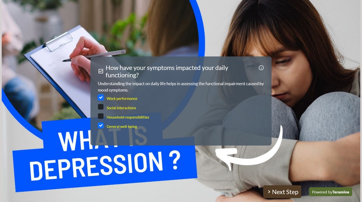 Screenshot of How have your symptoms impacted your daily functioning?