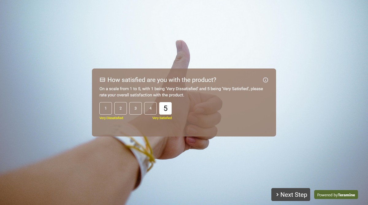 Screenshot of How satisfied are you with the product?