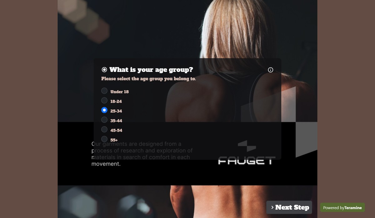 Screenshot of What is your age group?