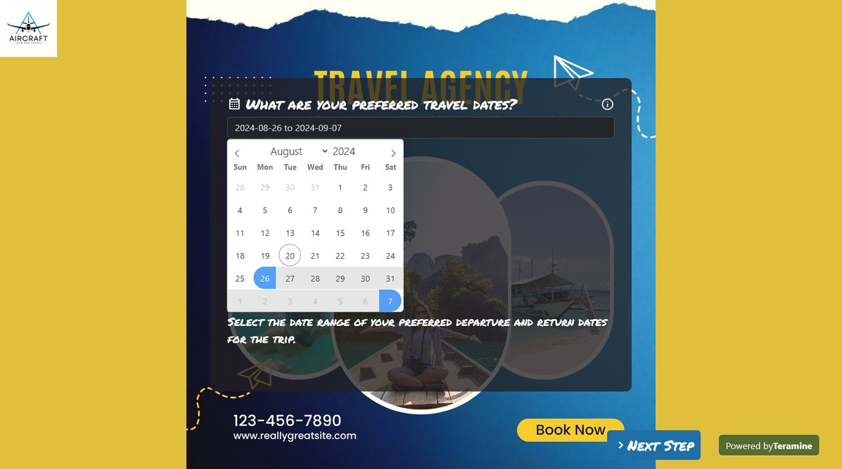 Screenshot of What are your preferred travel dates?