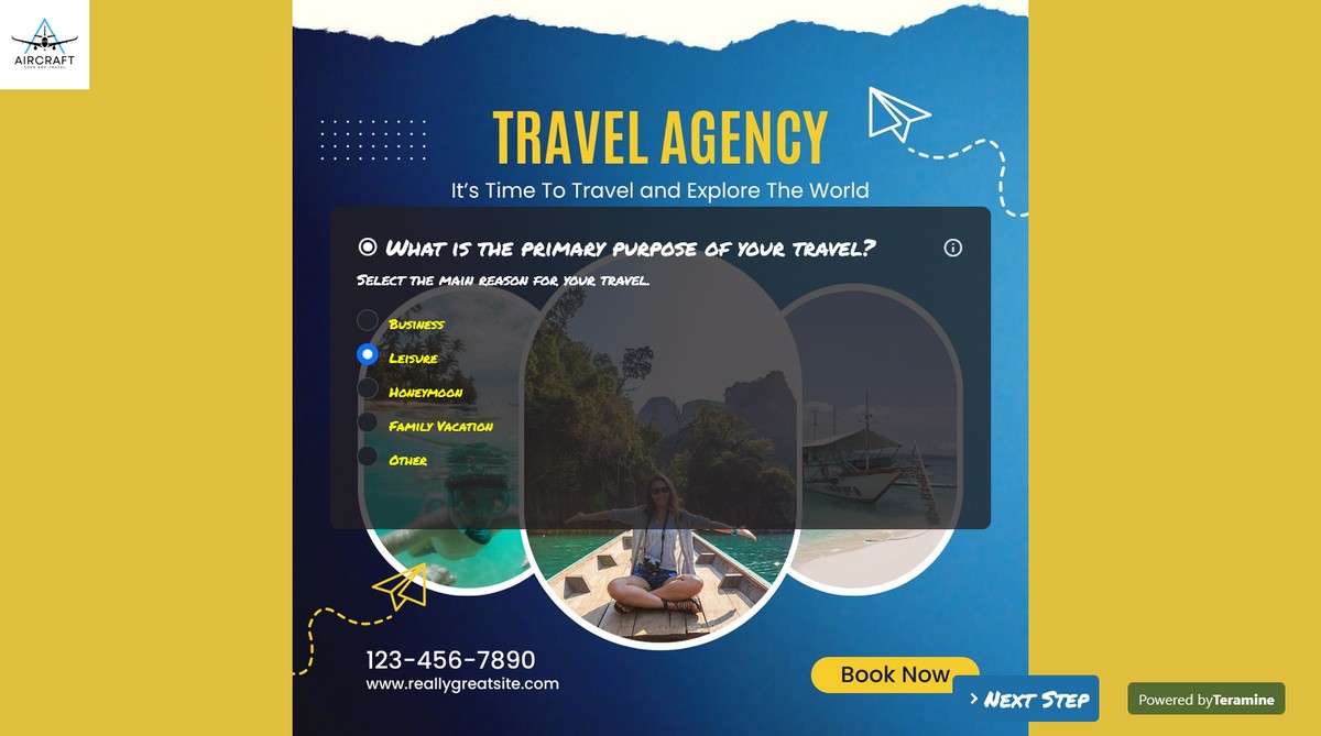 Screenshot of What is the primary purpose of your travel?