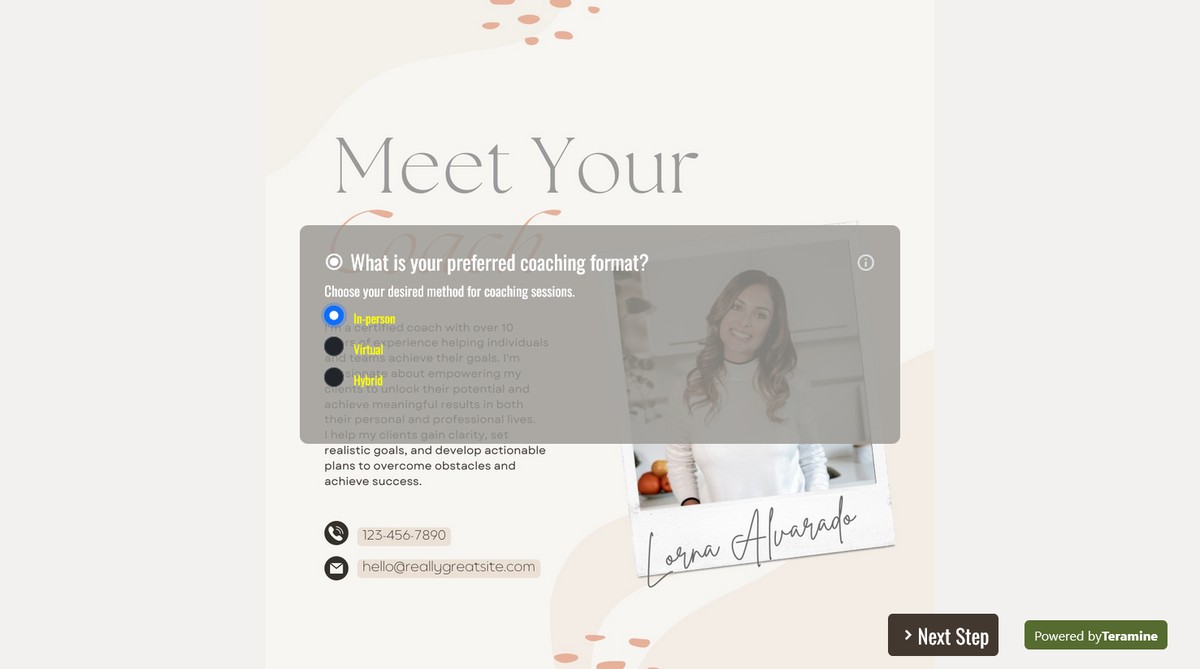 Screenshot of What is your preferred coaching format?